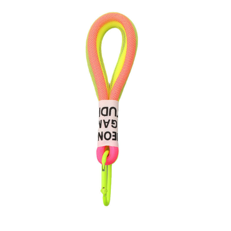Two-color Matching Personality Good-looking Mobile Phone Lanyard Umbrella Cover Pendant Mesh Keychain