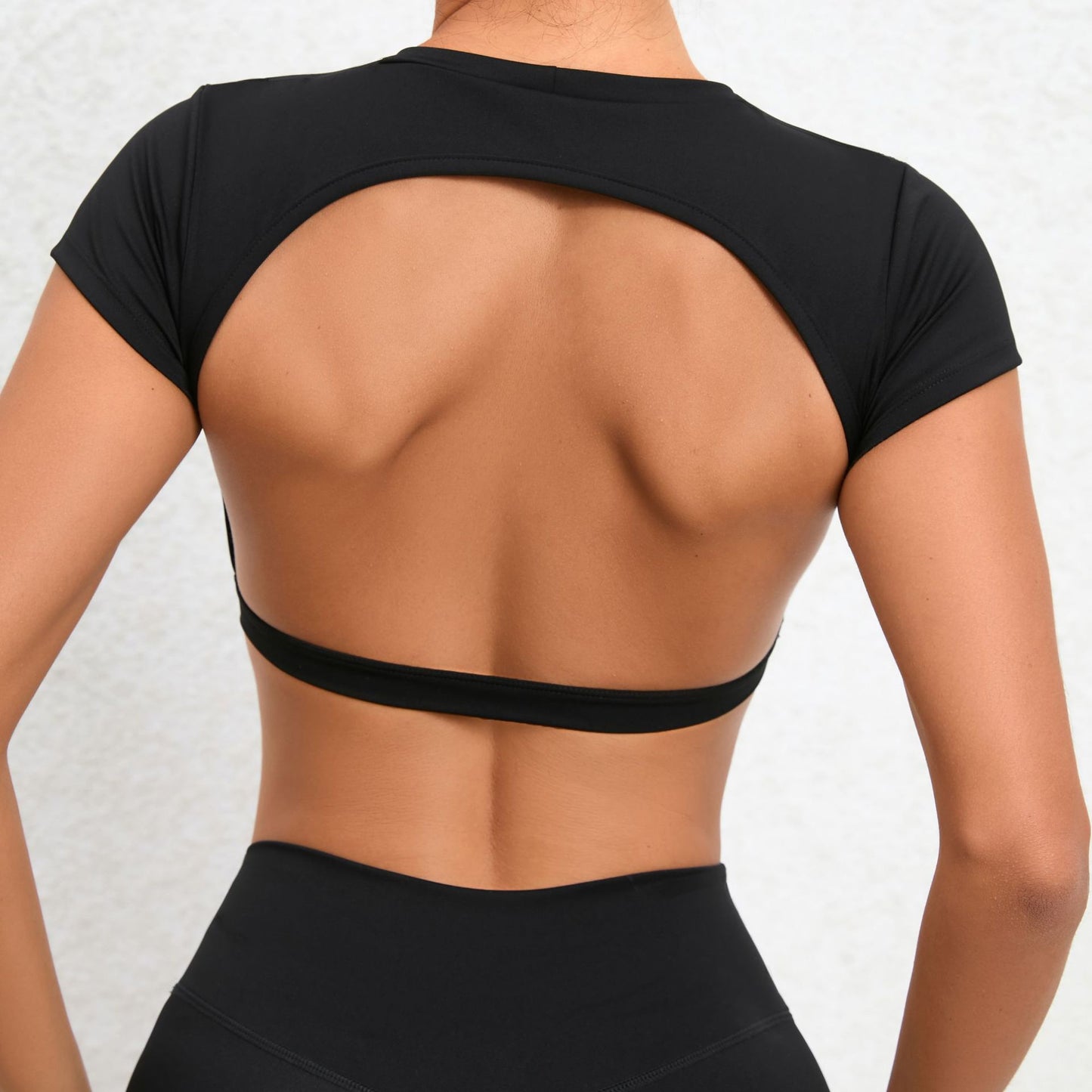 European And American Cross-Border Nude-Feel Fitness Apparel Womens Top