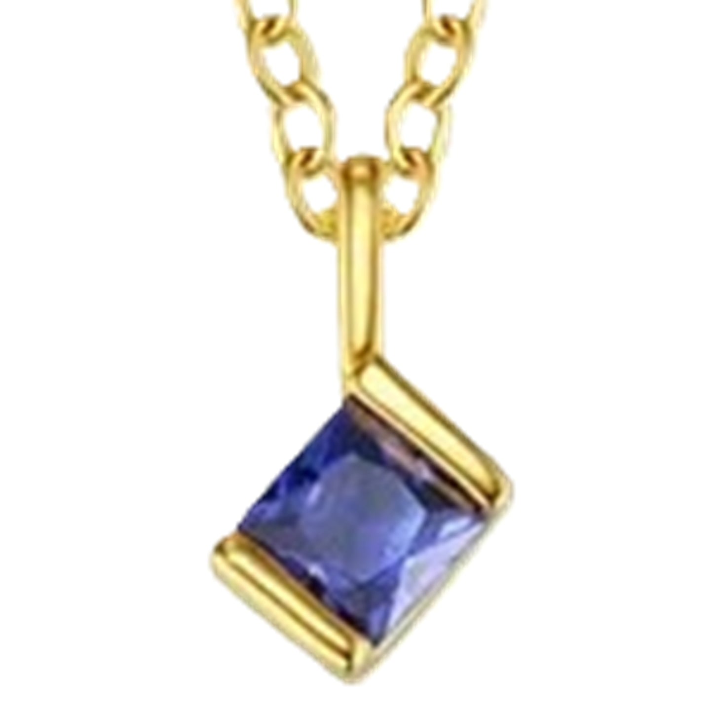 New Square Zircon 12 Birthday Stone Fashion Necklace