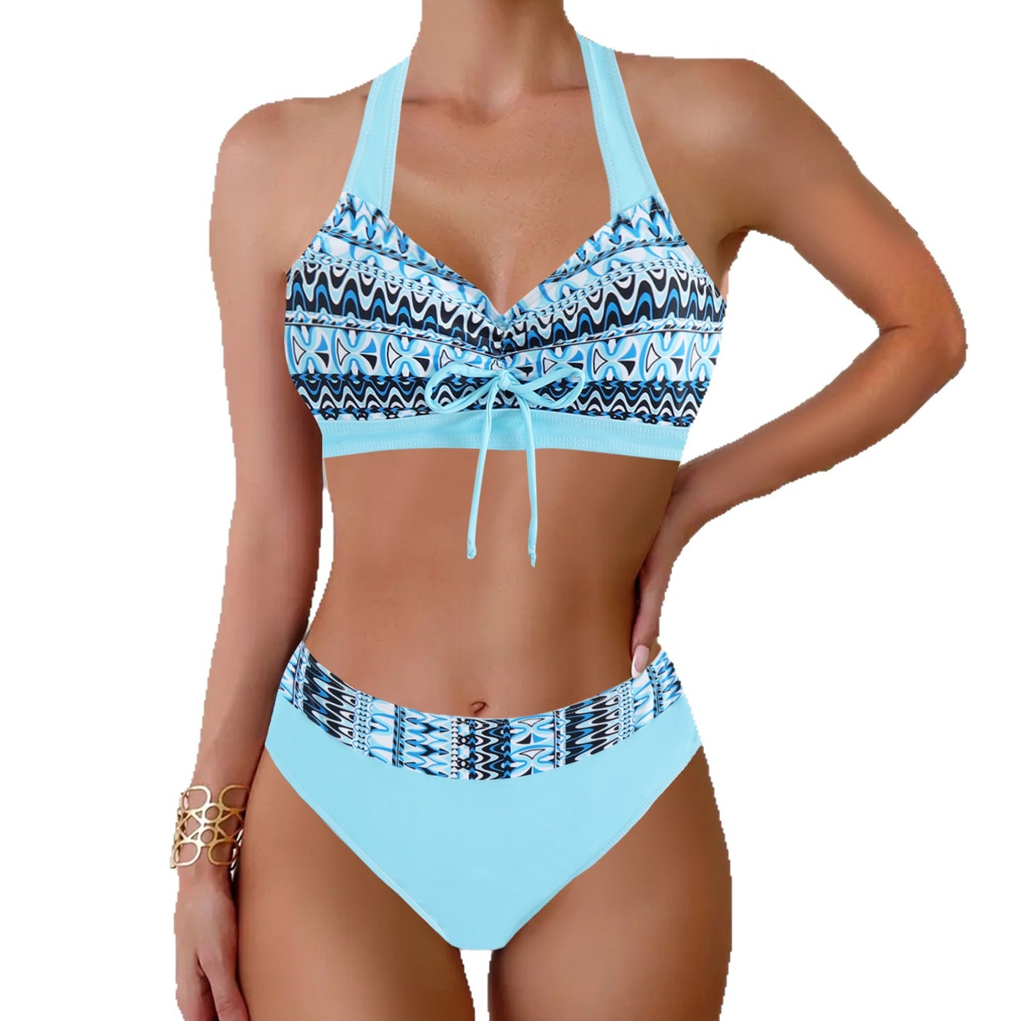 Printed Top Womens Casual Fashion Bikini Swimsuit New Arrival Plus-Size Swimwear