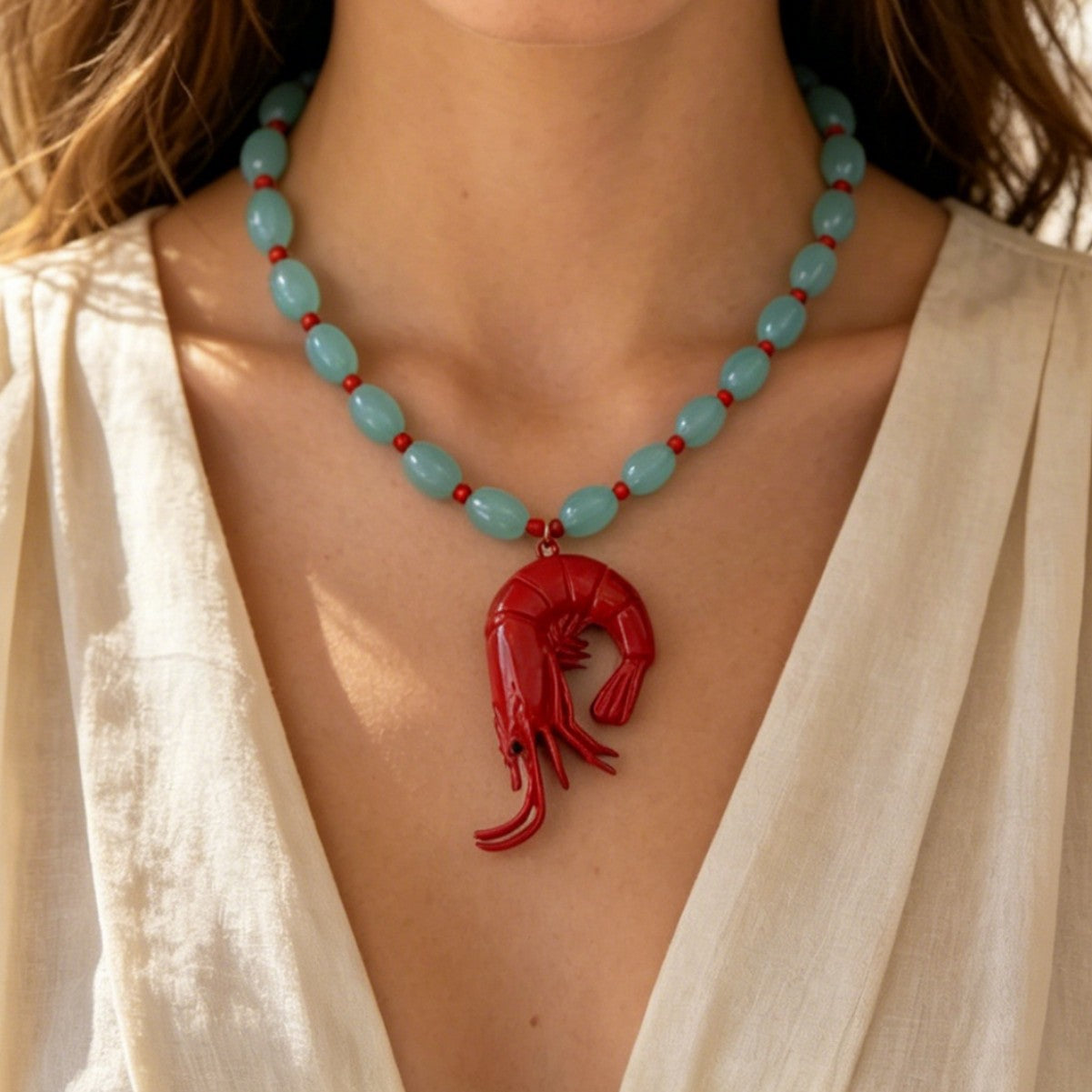 Womens Summer Resort-style Light-luxury Fashion Necklace With A Creative Twist