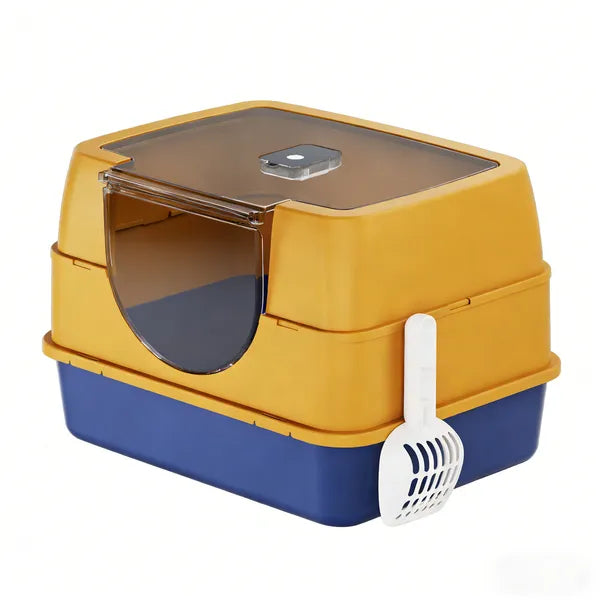 Galaxy Enclosed Pink Cat Litter Box, Sealed To Prevent Odors And Sanding, Stable And Durable, Suitable For Pet Families Worldwide