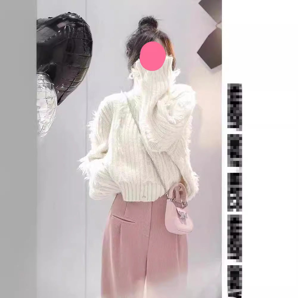 Thickened Gentle Style Korean Knitted Top