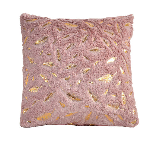 Short-pile Gold-stamped Gift Cushion For The Sofa