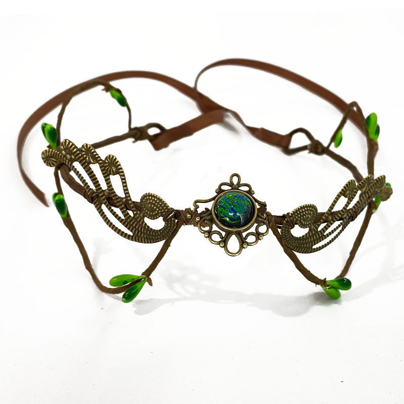 Elf Headband With Antlers And Branches Hair Crown
