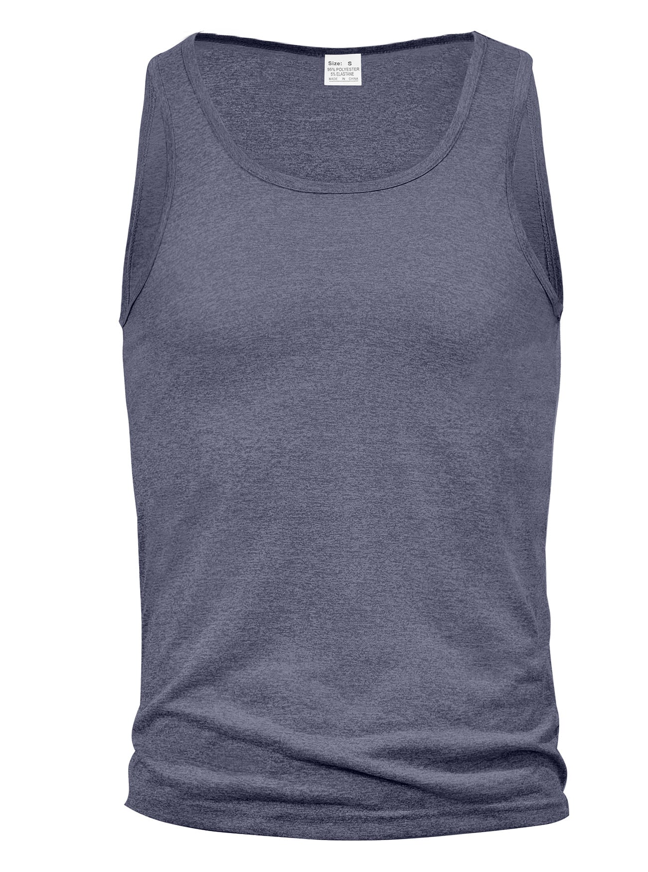 Summer Mens Solid-Color I-Strap Sleeveless Fitness Workout Training Casual Top