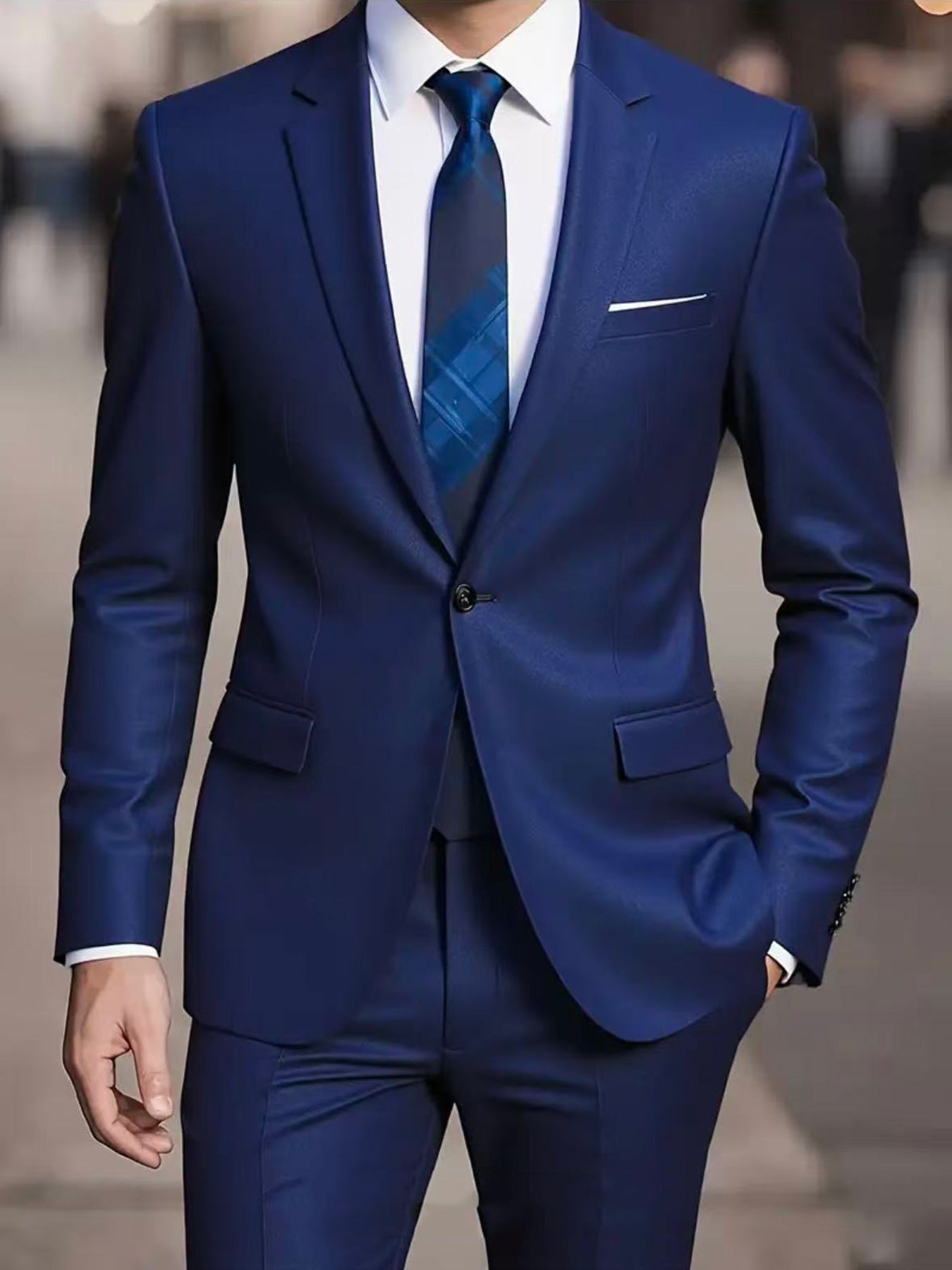 Mens Business-Casual Suit Slim-Fit Korean Style