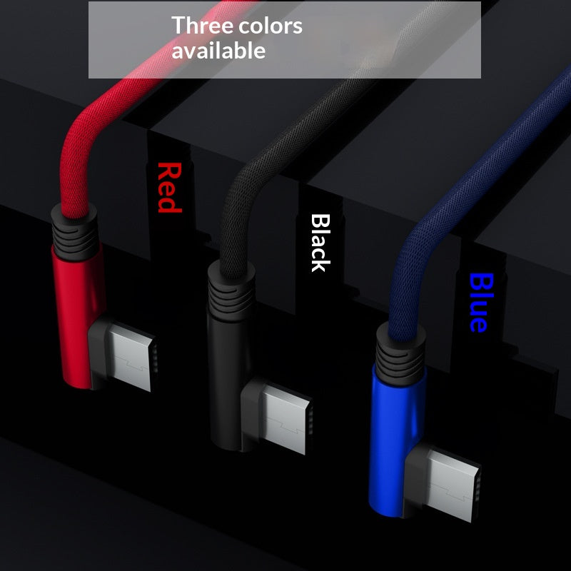 Double-bend Cotton Fabric Phone Charging Data Cable