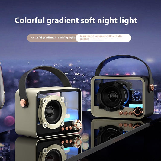Glass Bluetooth Speaker Portable Mini Outdoor USB Charging