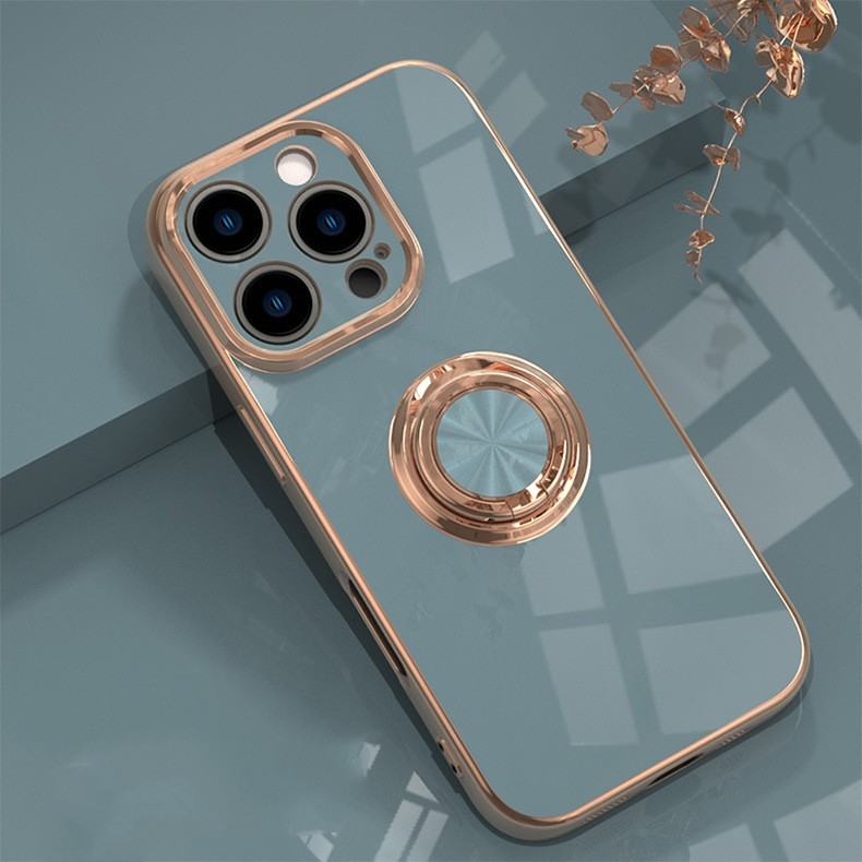 Electroplated Ring Protective Sleeve Car-mounted Mobile Phone Case