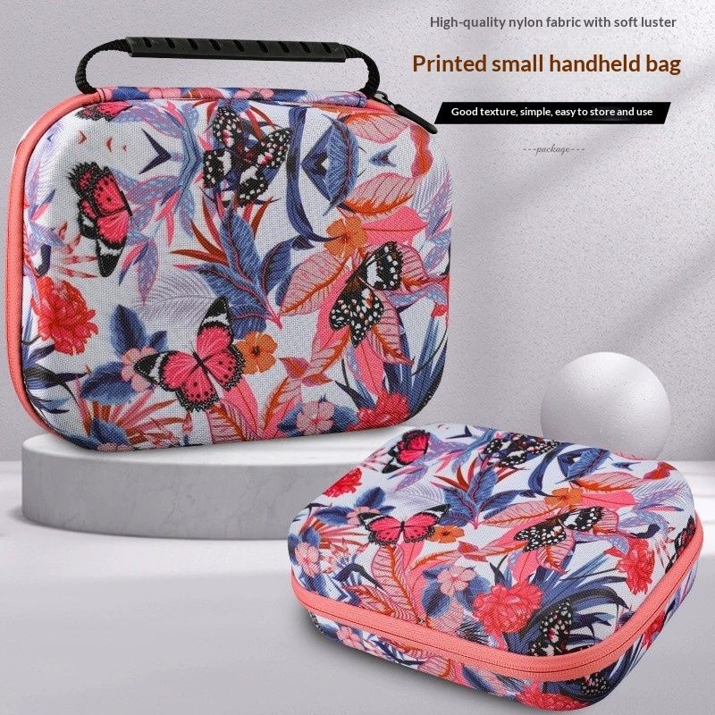 60-Compartment Printed Multi-Size Essential Oil Bottle Organizer Portable Travel Makeup Bag