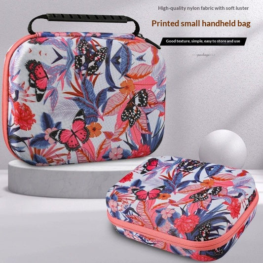 60-Compartment Printed Multi-Size Essential Oil Bottle Organizer Portable Travel Makeup Bag