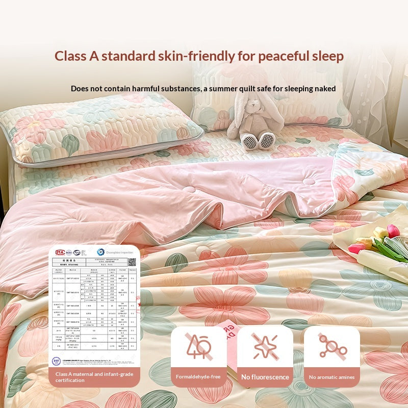 Fresh And Airy Cooling Ice-silk Summer Quilt Air-conditioning
