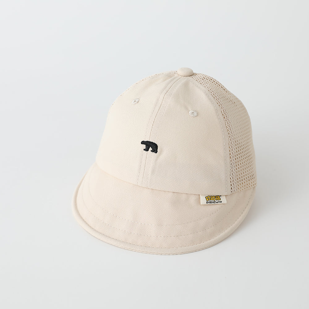 New Children's Mesh Simple Bear Embroidered Baseball Cap - Cute And Fresh Style Baby Breathable Sun Hat