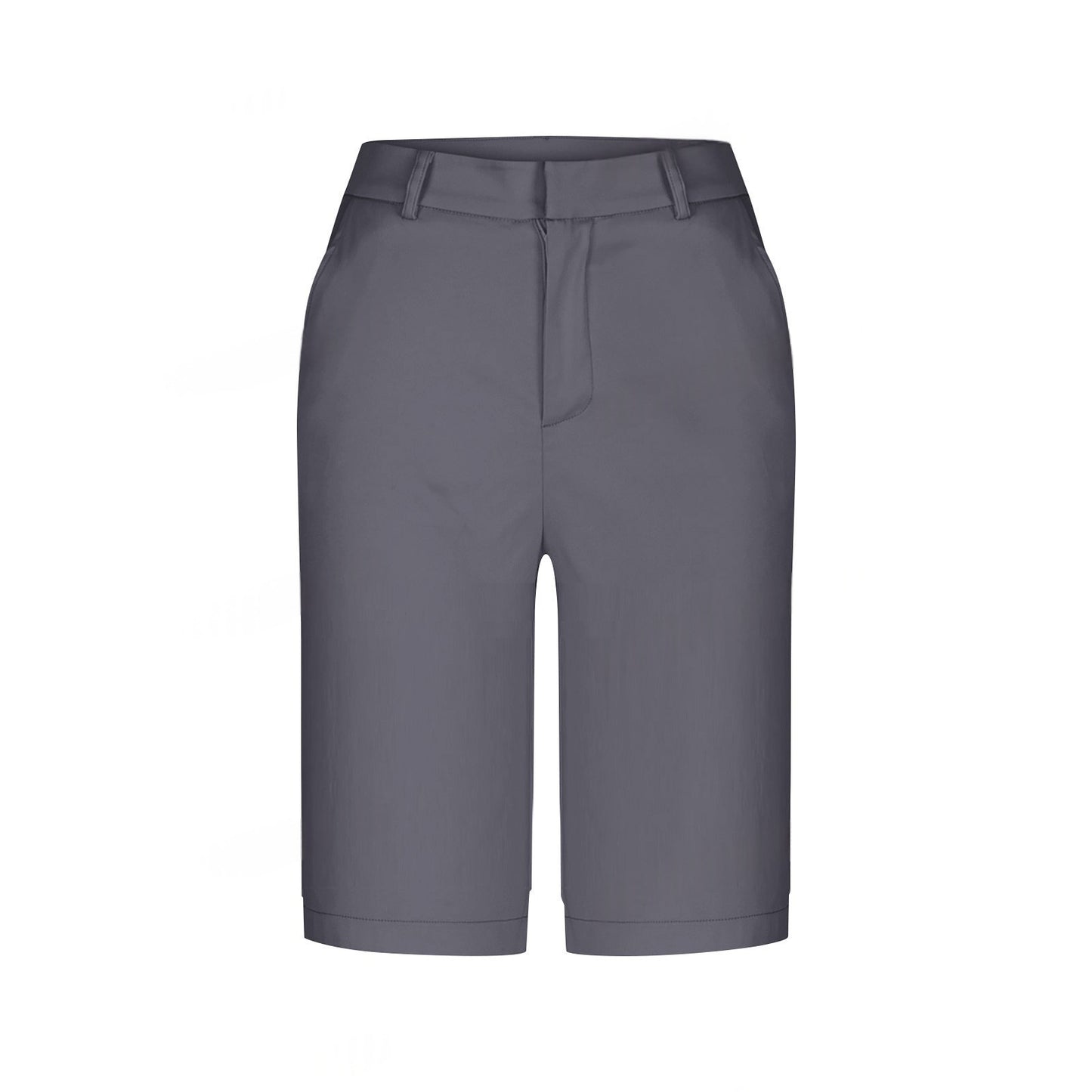 Womens Straight-leg Draping Korean-style Slim-fit Suit Pants