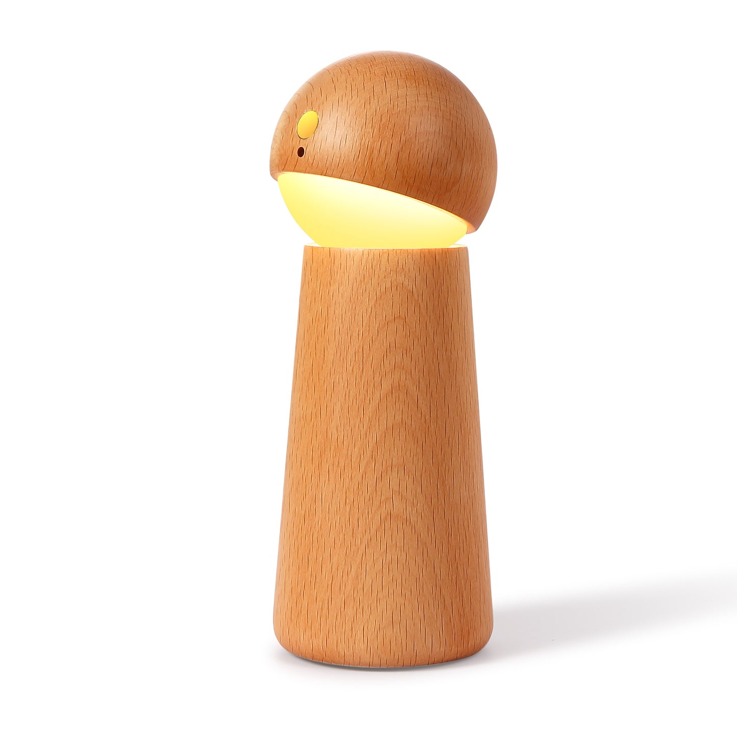 Voice-activated Sensor Light Solid Wood Intelligent Charging Small Night Lamp