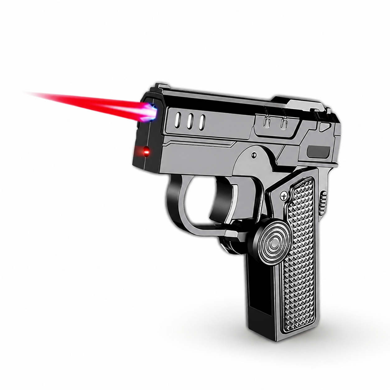 Butane Free-2-in-1 Fidget Spinner Gun Lighter Foldable Transformer Metal Lighter Red Laser Windproof Novelty EDC Gadget Gift For Men