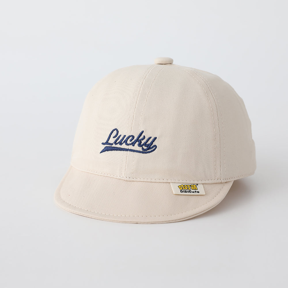 Children's Solid-color Artistic Font English Embroidery Adjustable Simple And Fashionable Soft-brim Baseball Cap For Outdoor Travel And Daily Use