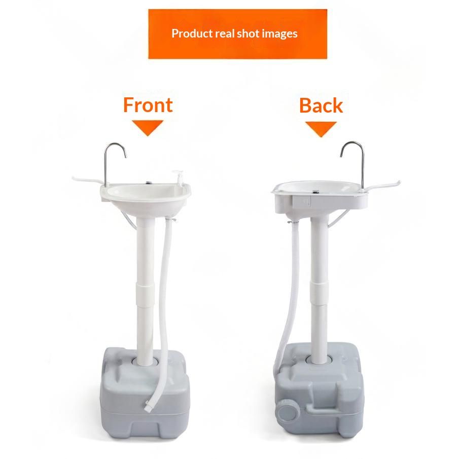 Construction-site Emergency Outdoor Camping Self-contained Mobile Washbasin With Water Storage