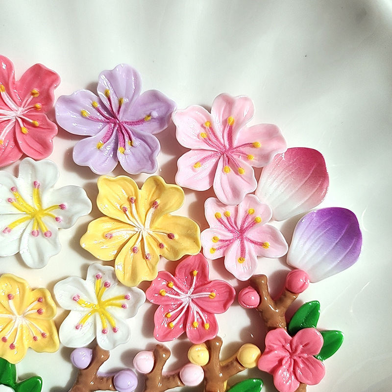 Resin Cartoon Flower Phone Case Diy Cream Glue Hair Accessories