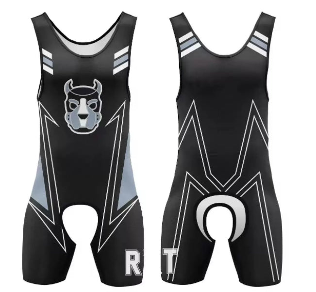 Sports Weightlifting Suit Muscle Bodysuit Wrestling Fitness Compression Wear