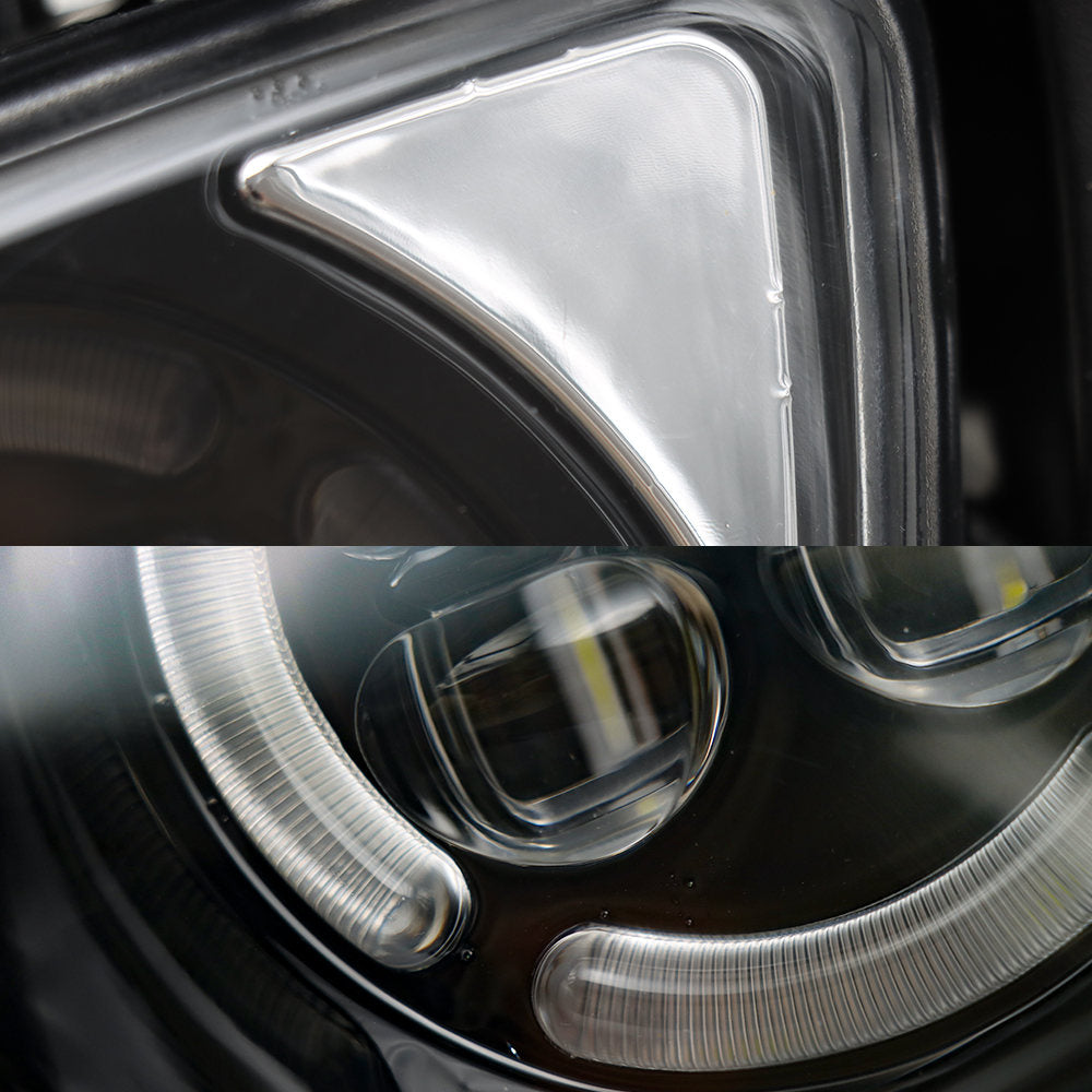 Black Fog Lights  Compatible With  2008-2016  Freightliner  Cascadia LED