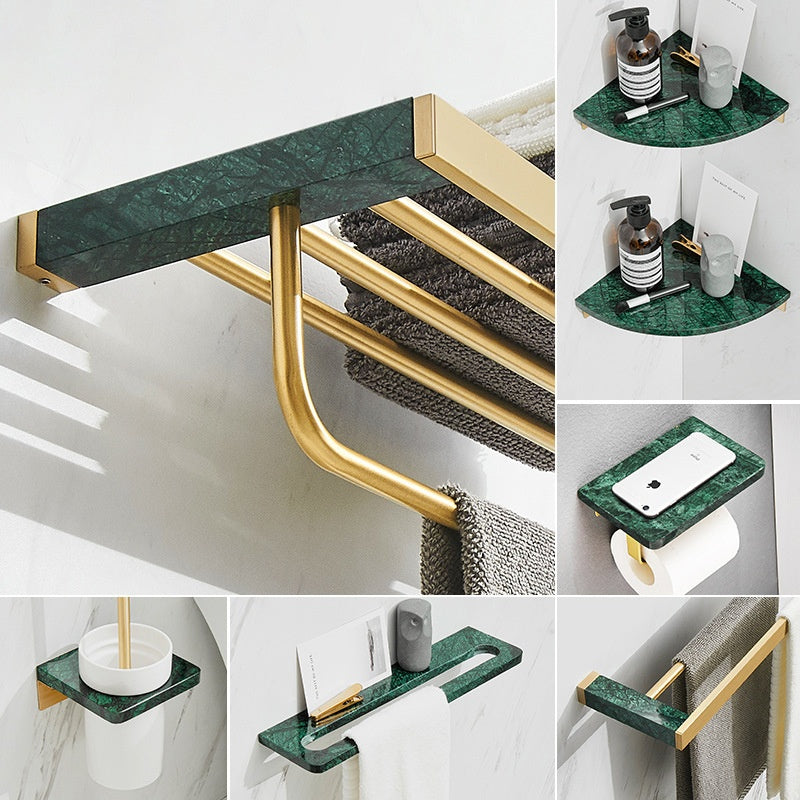 Bathroom Marble Towel Rack Bathroom Brushed Brass Bath Towel Rack