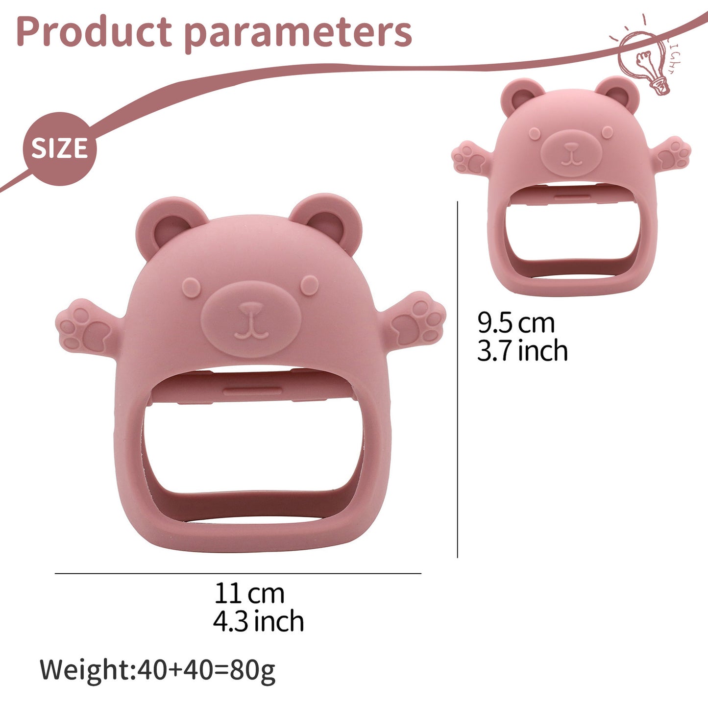 Personalized Food-Grade Silicone Baby Teether Toy