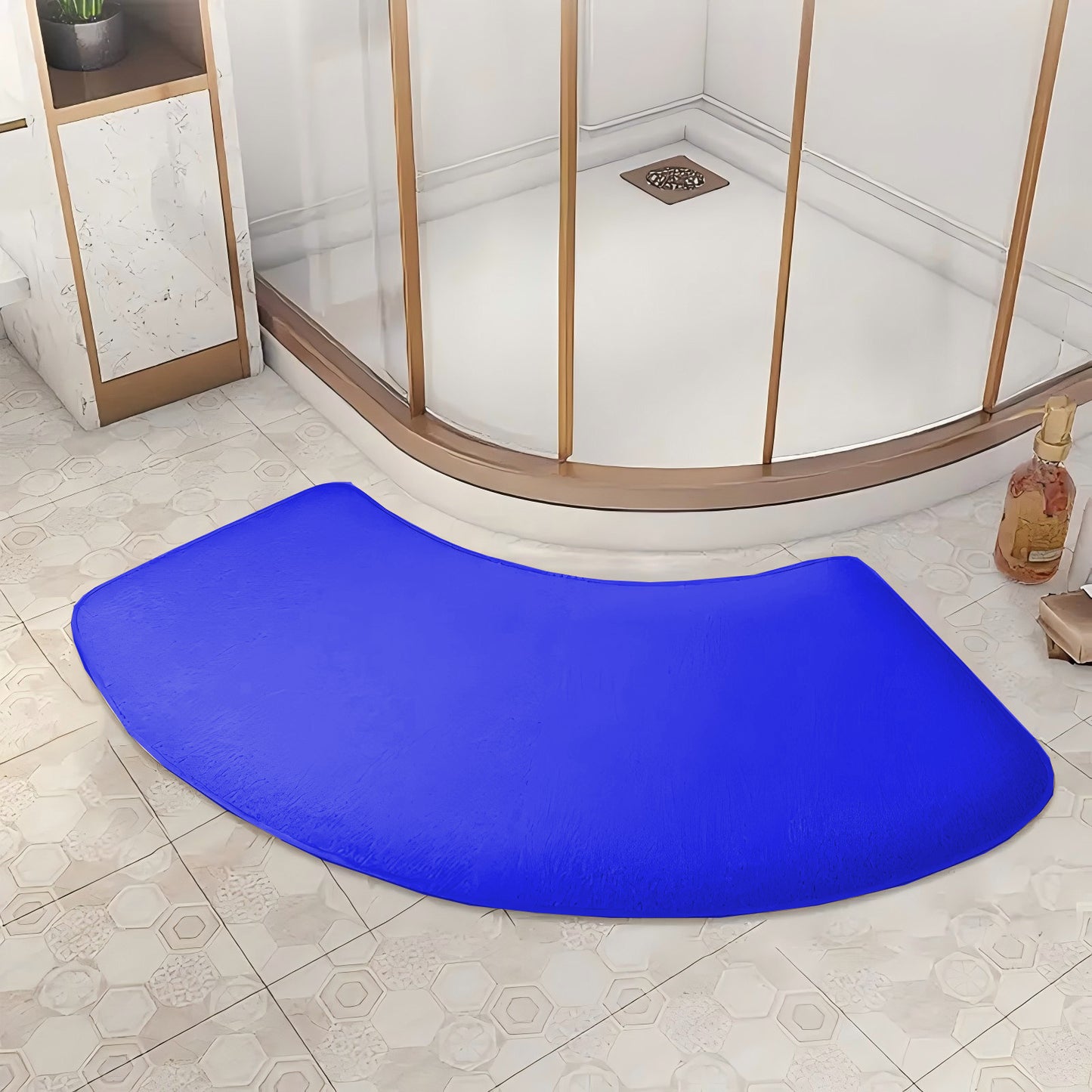 Fan-shaped Bath Mat  Water-absorbent And Anti-slip