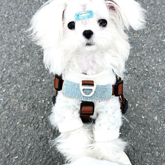 Dog Leash Vest Style Pet Chest Harness For Small And Medium-sized Dogs