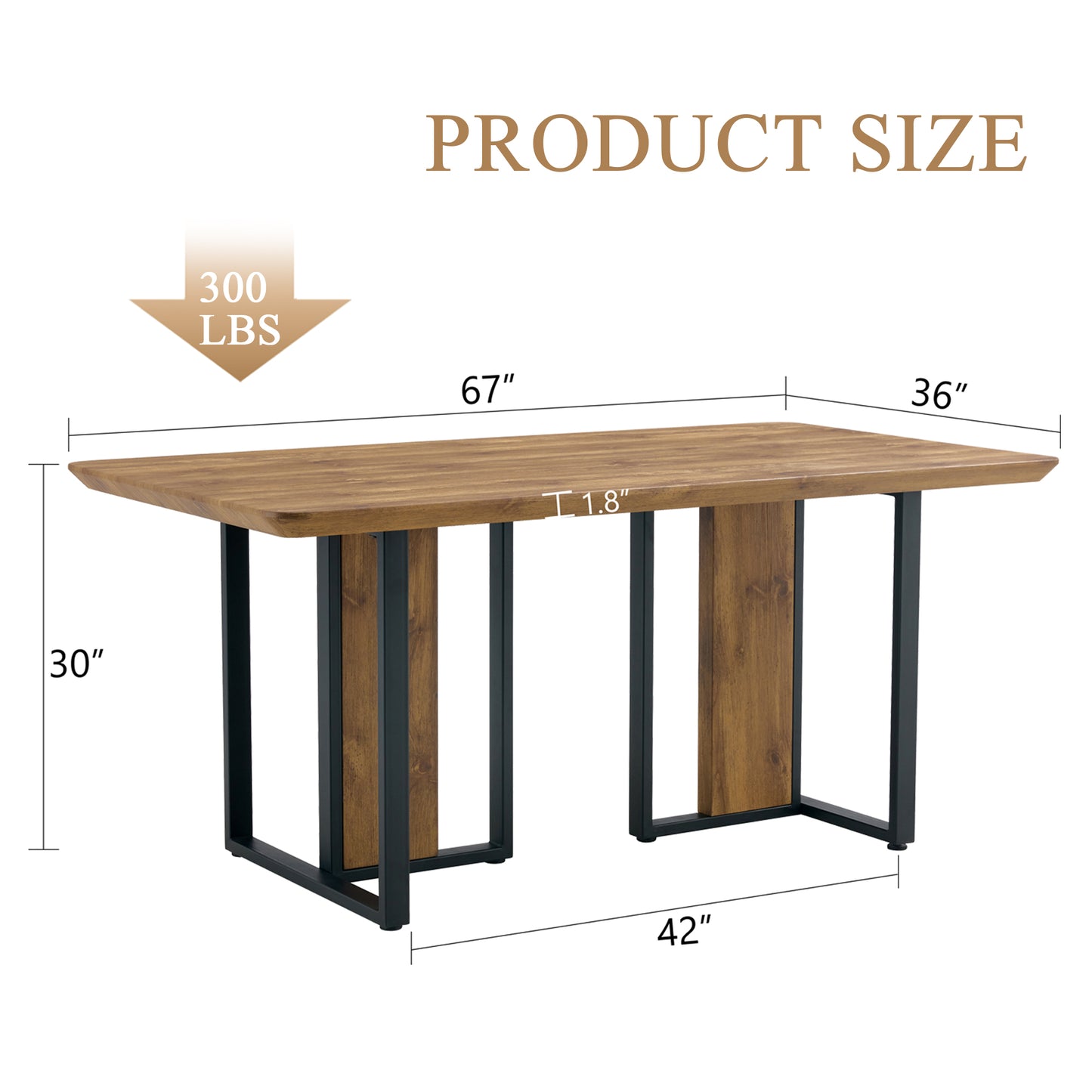 Modern Minimalism And Luxurious Wood Rectangular Patterned Dining Table. The Computer Desk. Dining Tables Are Used In The Dining Room, Living Room.67 X36 X30 Density Board Sticker,Iron Pipe Spraying,
