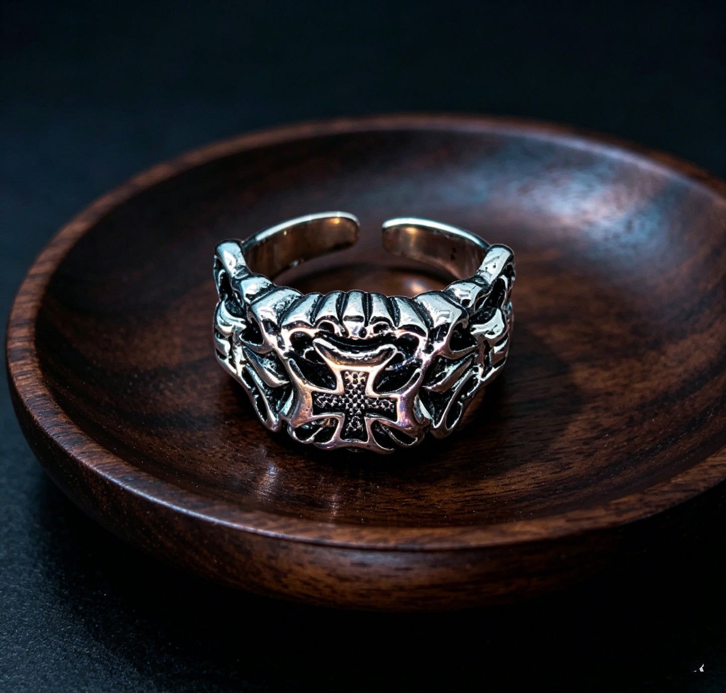 Men's Skull Dragon Retro Ring, Punk Domineering Personalized Accessories