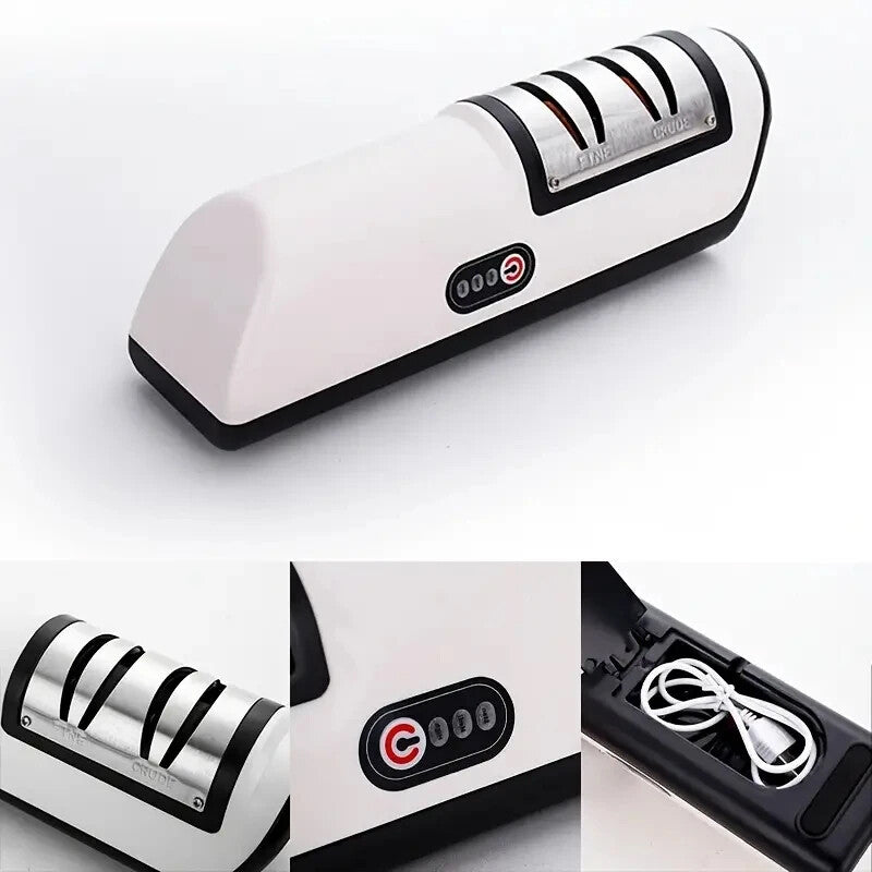 3Speed Electric Knife Sharpener Kitchen Sharpening Polish Tool Stainless Steel R