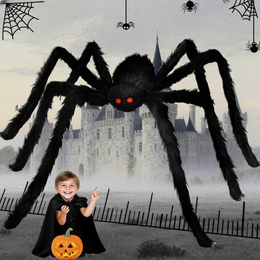 Giant Spider 6.6 Ft Halloween Decorations Fake Furry Spiders Large For Outdoor Indoor Yard Home Costumes Party House Decor 1 Pack