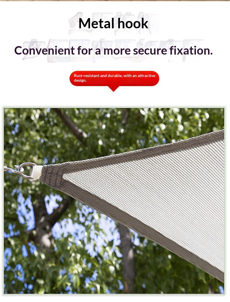 Cross-border Four-corner Outdoor Sunshade Sail, HDPE Sunshade Canopy, Triangular Dense And Thickened Shade Net