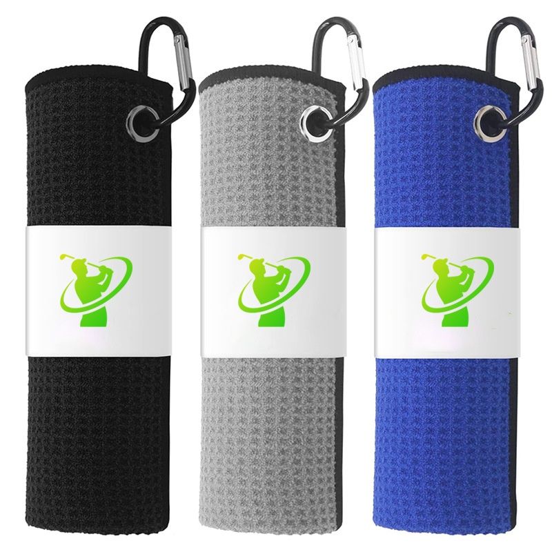 Cross-border Best-selling Waffle-textured Golf Ball Towel