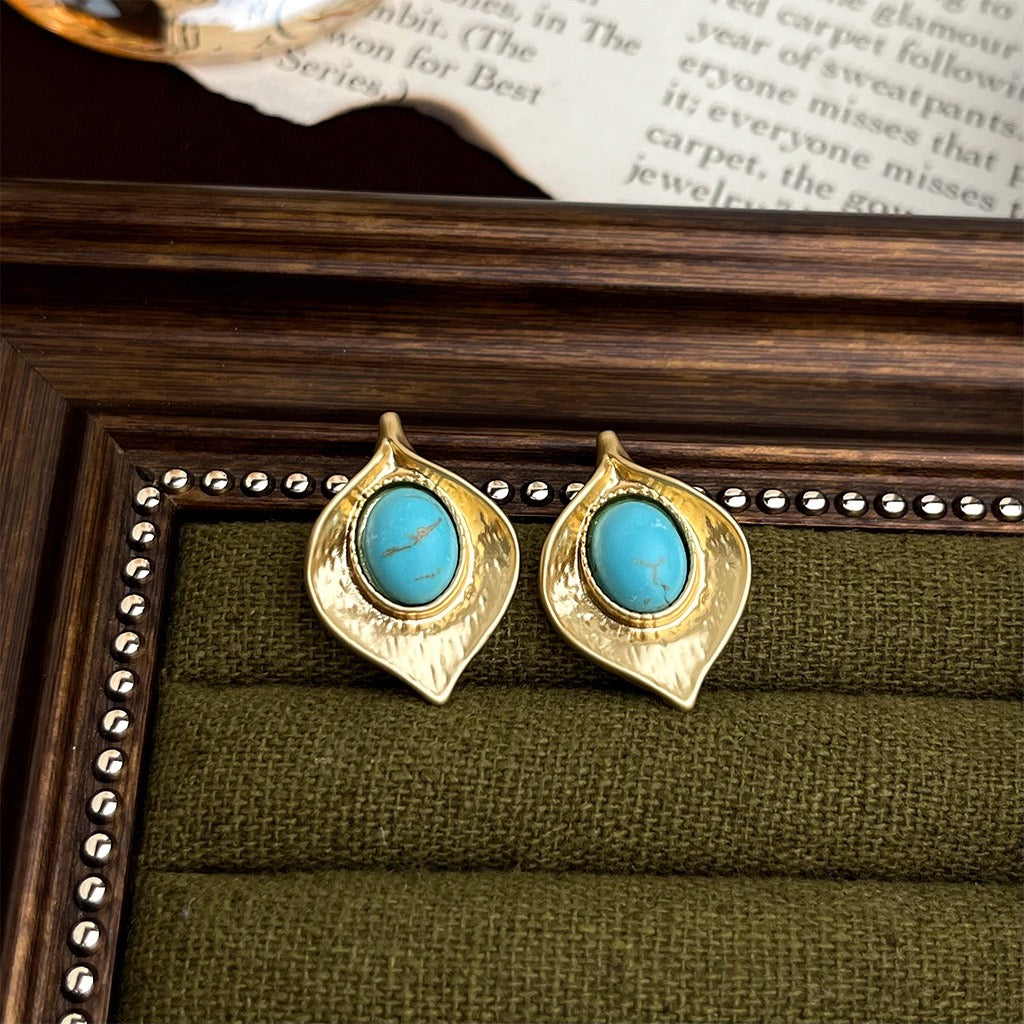 Retro Flower Silver Earrings Women Heavy Industry Zircon Stud Earrings Vintage Premium Jewelry Gift