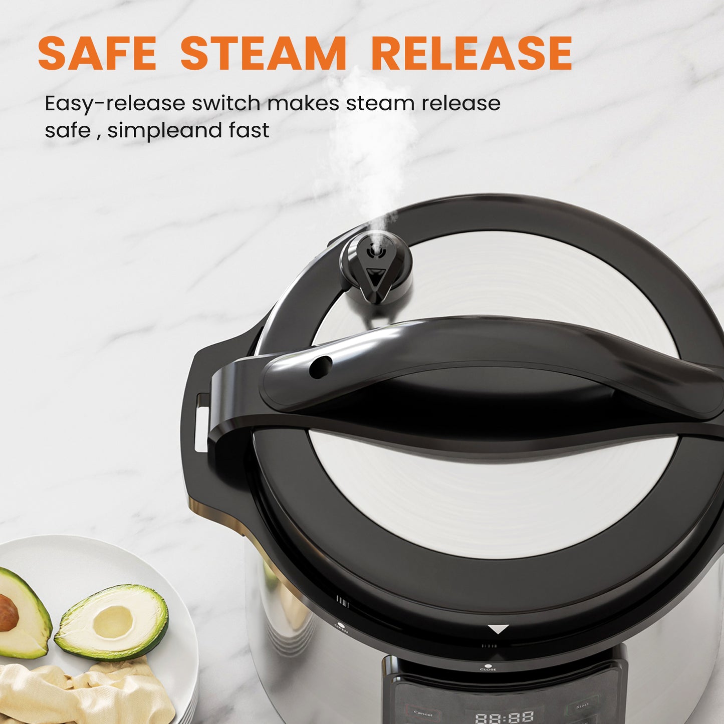 9 In 1 Electric Pressure Cooker, Warmer & Sterilizer, Saute, Slow Cooker, Rice Cooker, Multi-Functional Smart Pot