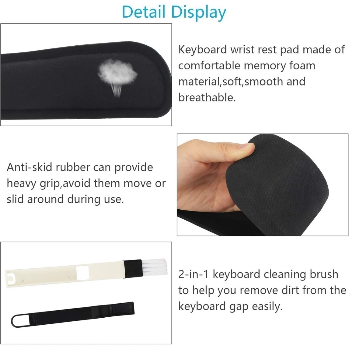 Handballenauflage Tastatur Und Maus Handgelenkschoner Ergonomische Memory Foam Wrist Rest Handauflage Set Für Büro Computer Laptop Spiele Schmerzlinderung Reparatur Am Handgelenk Schwarz