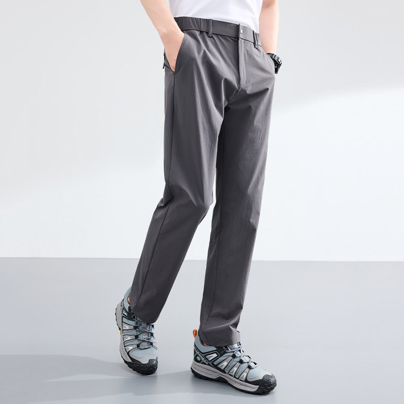 Summer Ice Silk Cooling High-Elastic Mens Casual Pants