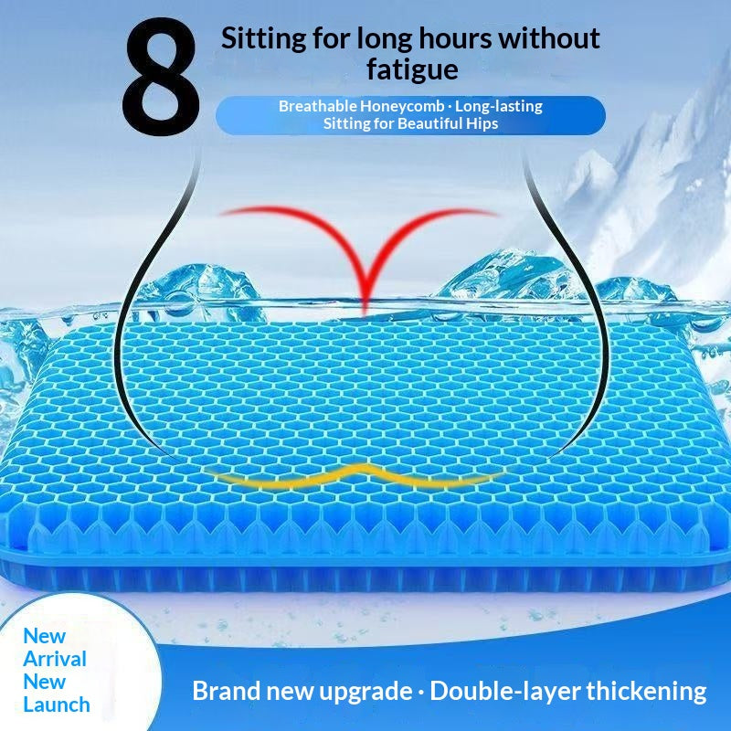 Summer Cooling Pad Honeycomb Silicone Seat Cushion For Office And Car