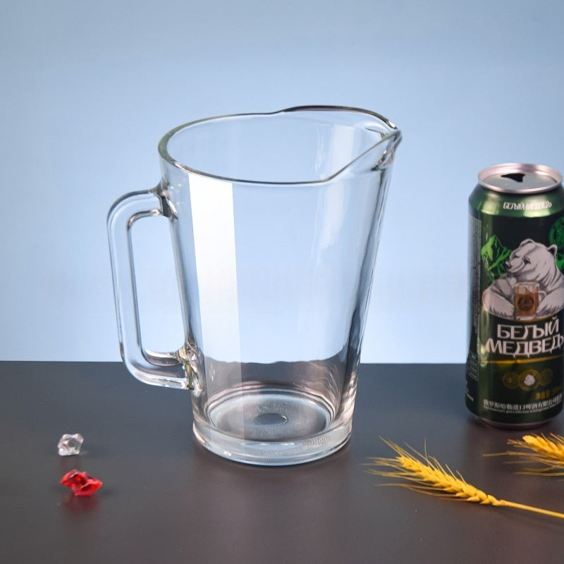 Glass Juice And Cold-water Pitcher Thickened For Restaurants And Home Use