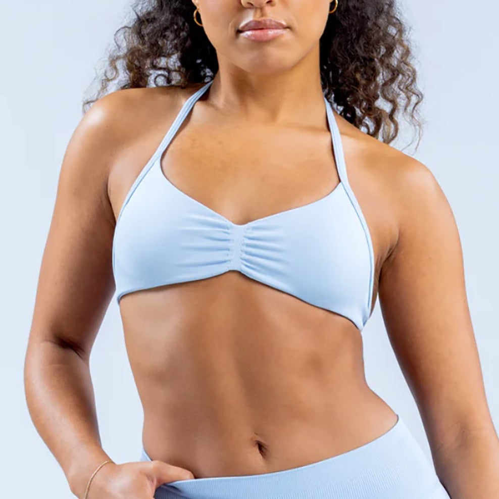 Women's High Elastic Ultra-fine Matte Nylon Halter Beauty Back Exercise Bra