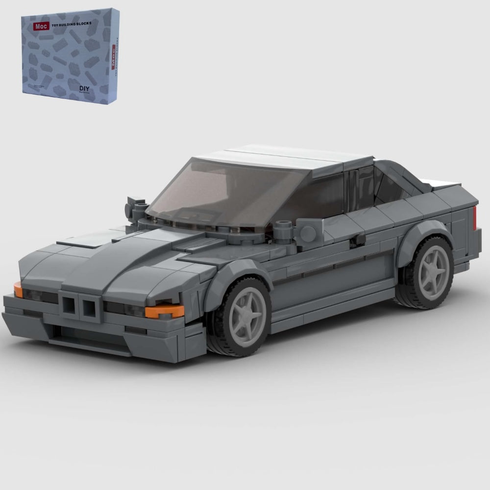 337PCS Gray Classic Sports Car Building Blocks, Retro Coupe Vehicle Model Kit Toy For Kids And Adults,Collectible Car Gift