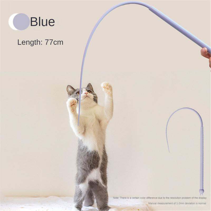 Simulated Mouse Tail Cat Toy Cat Teaser Funny Stick Silicone Long Tail Pet Interactive Toys For Cats Kitten Hunting Pet Products