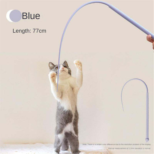 Simulated Mouse Tail Cat Toy Cat Teaser Funny Stick Silicone Long Tail Pet Interactive Toys For Cats Kitten Hunting Pet Products