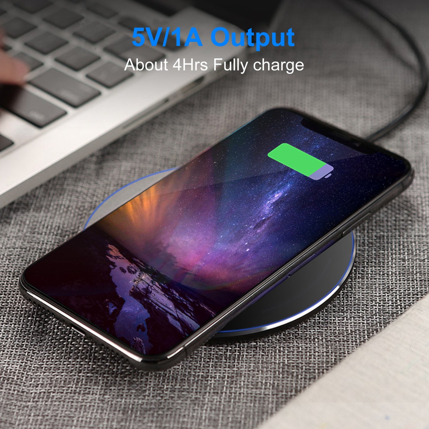 1Pc Wireless Charger Qi-Certified Ultra-Slim 5W Charging Pad For IOS Phone XS MAX XR XS X 8 8 Plus Galaxy S10 S9 S8 S7