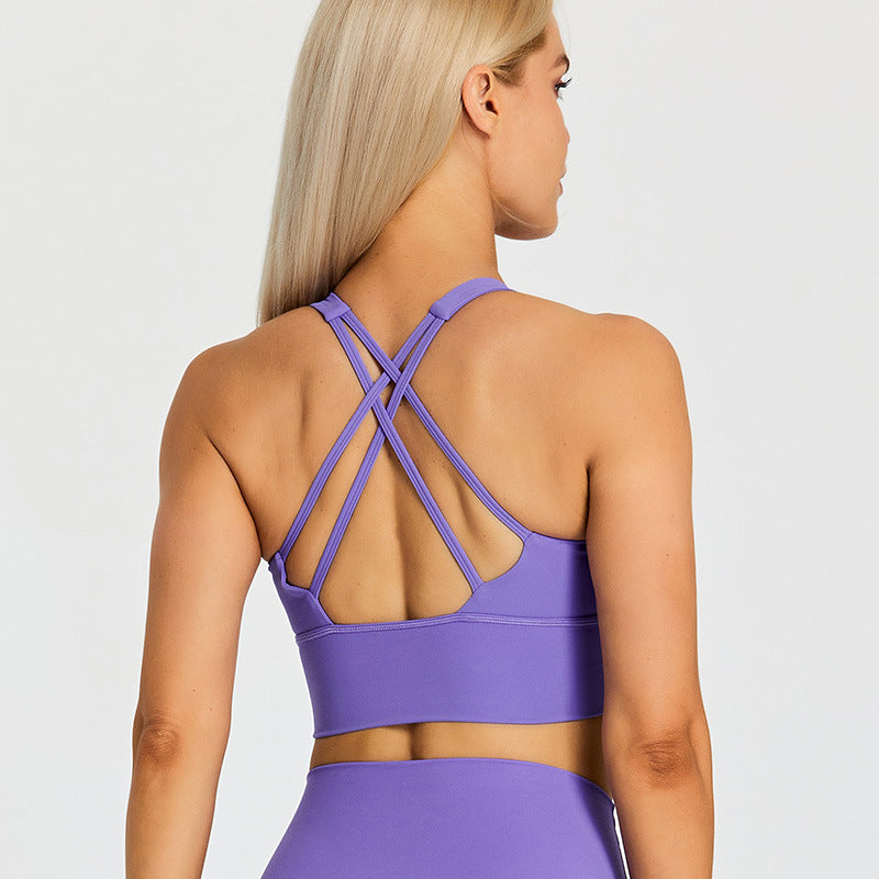 Women's Beauty Back Exercise Underwear Yoga Clothes With Chest Pad