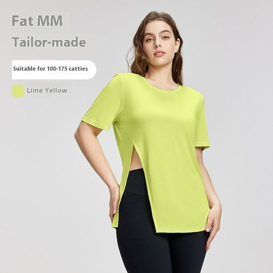 Plus Size Short-sleeved Women's T-shirt Loose Thin Yoga Wear