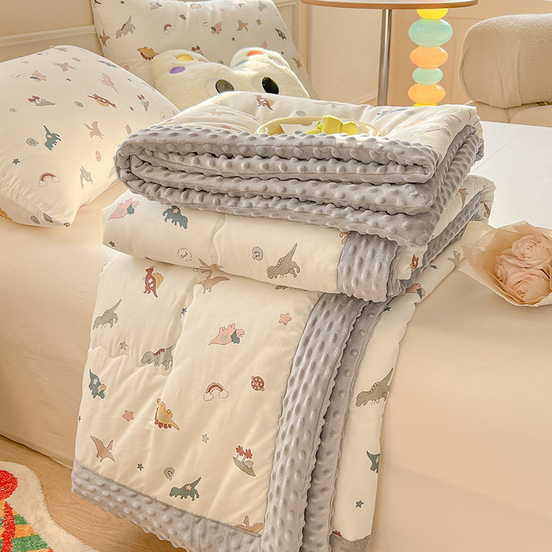 Korean Style Pure Cotton Beanie Velvet Winter Quilt Student Dormitory Machine Washable